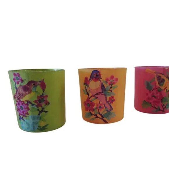 Decoupage Paper and Glass Tea Lights Holders - Picture 2 of 4